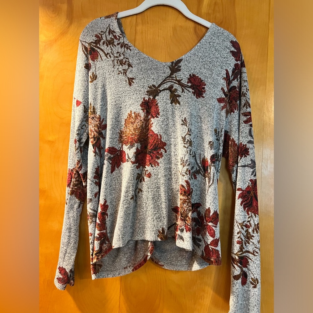 Sweater with cutout lace detail